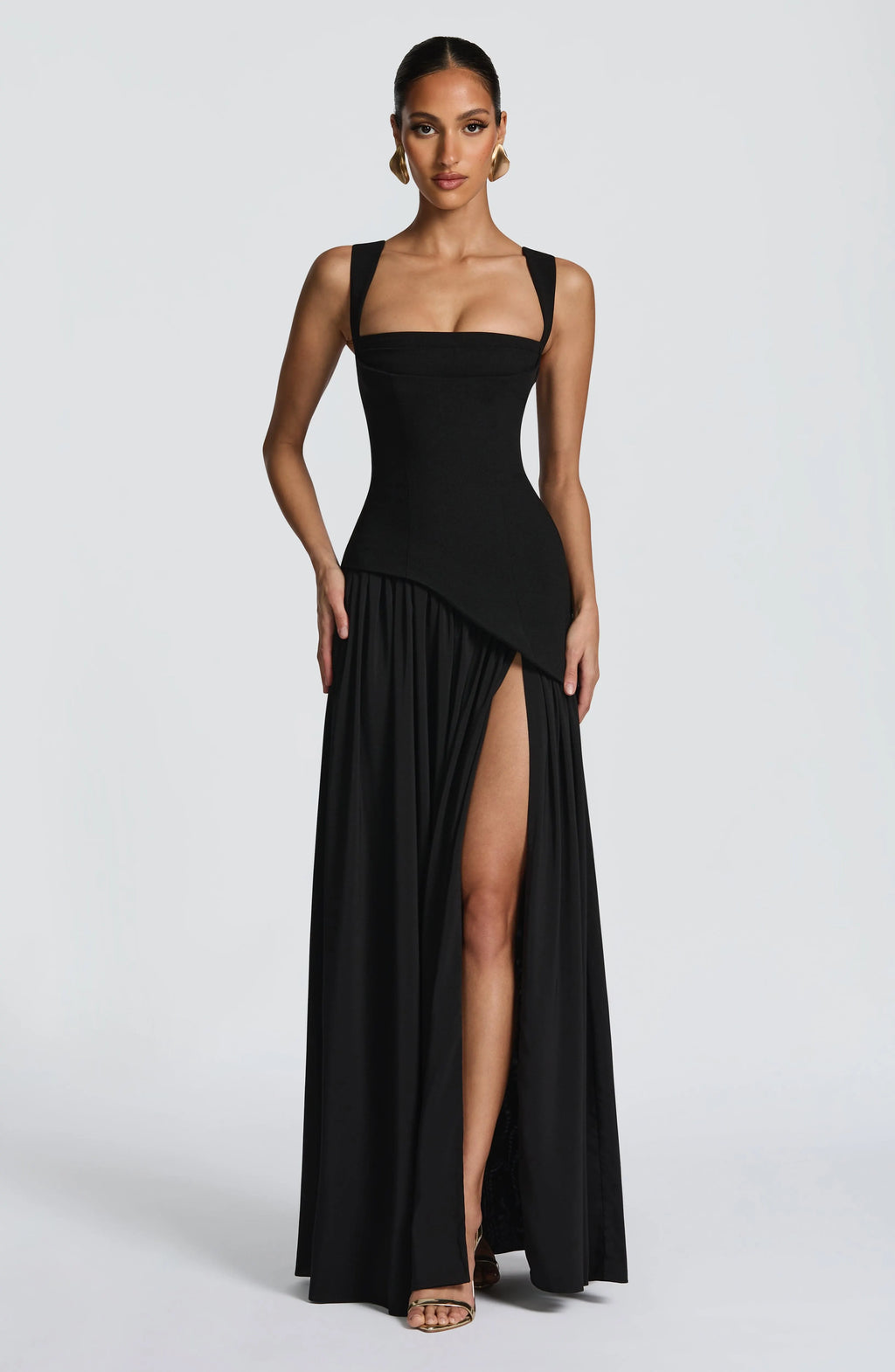 Tullulah Maxi Dress - Black Flowering Girl