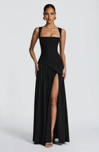 Tullulah Maxi Dress - Black Flowering Girl