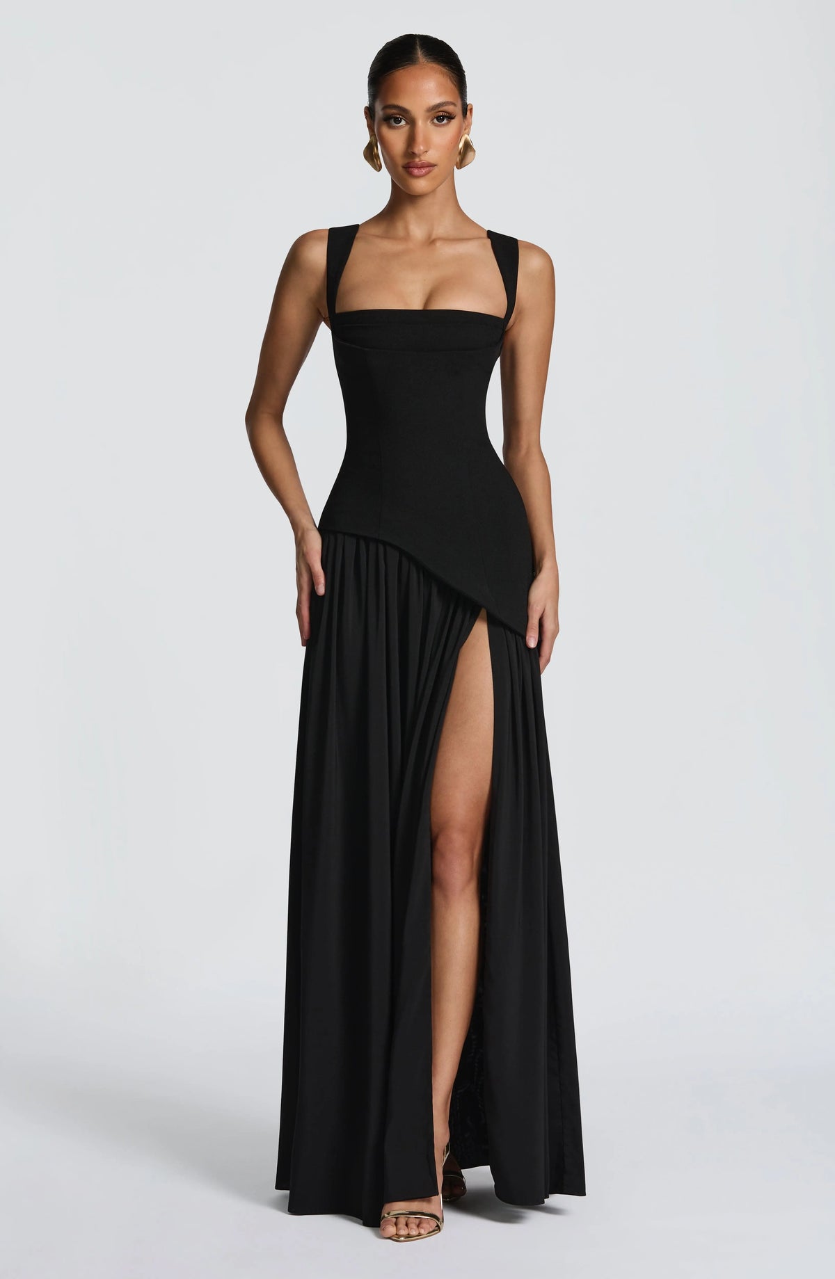 Tullulah Maxi Dress - Black Flowering Girl