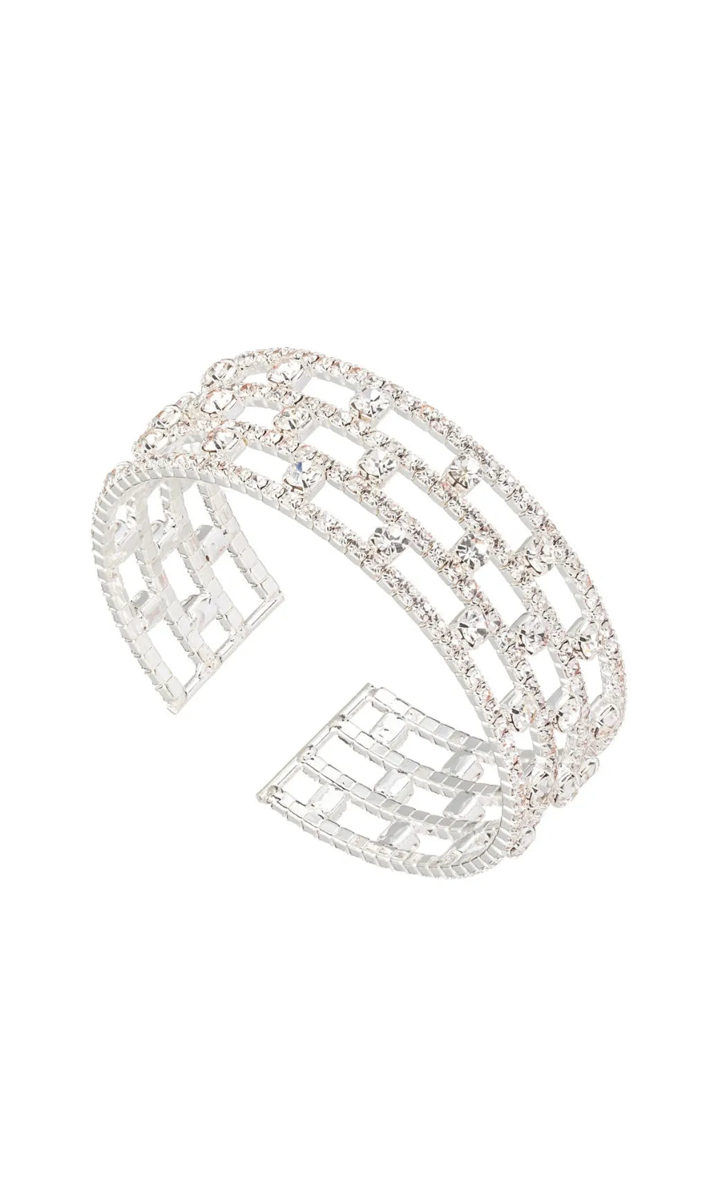 Silver Diamante Bracelet Flowering Girl