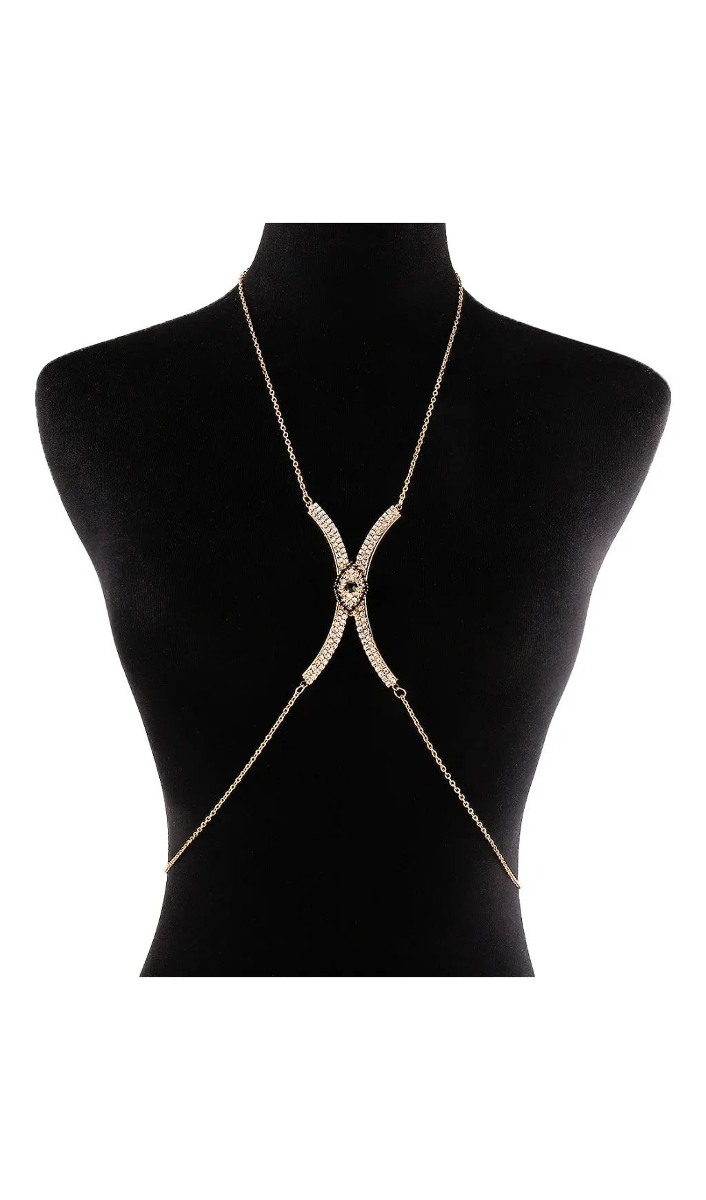 Diamond Chest Chain In Gold Flowering Girl