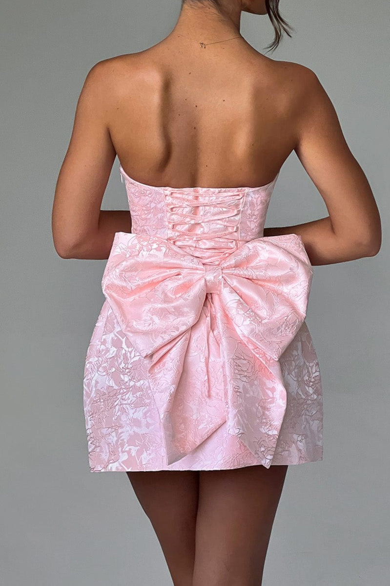 Elenora Mini Dress - Blush Flowering Girl