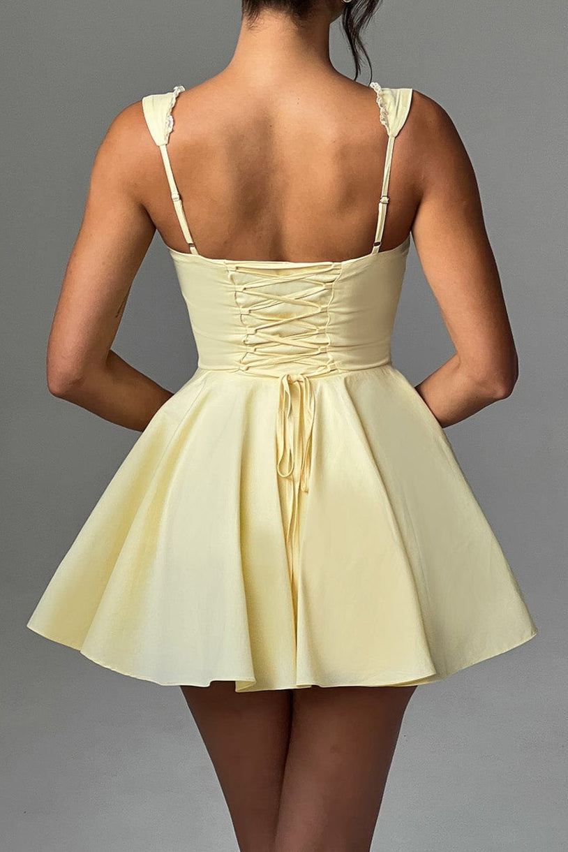 Antonella Mini Dress - Lemon Flowering Girl