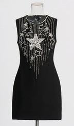 Abelia Stars Embroidered Mini Dress Flowering Girl