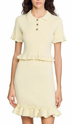 Flounced Sweater Flowering Girl