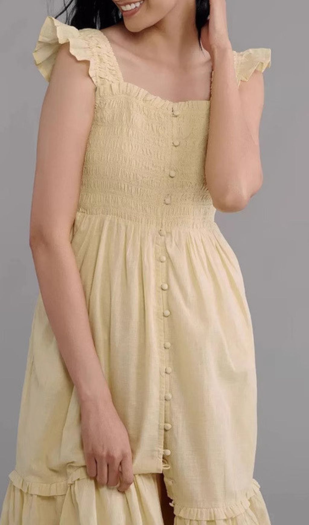 Fahari Yellow Midi Dress Flowering Girl