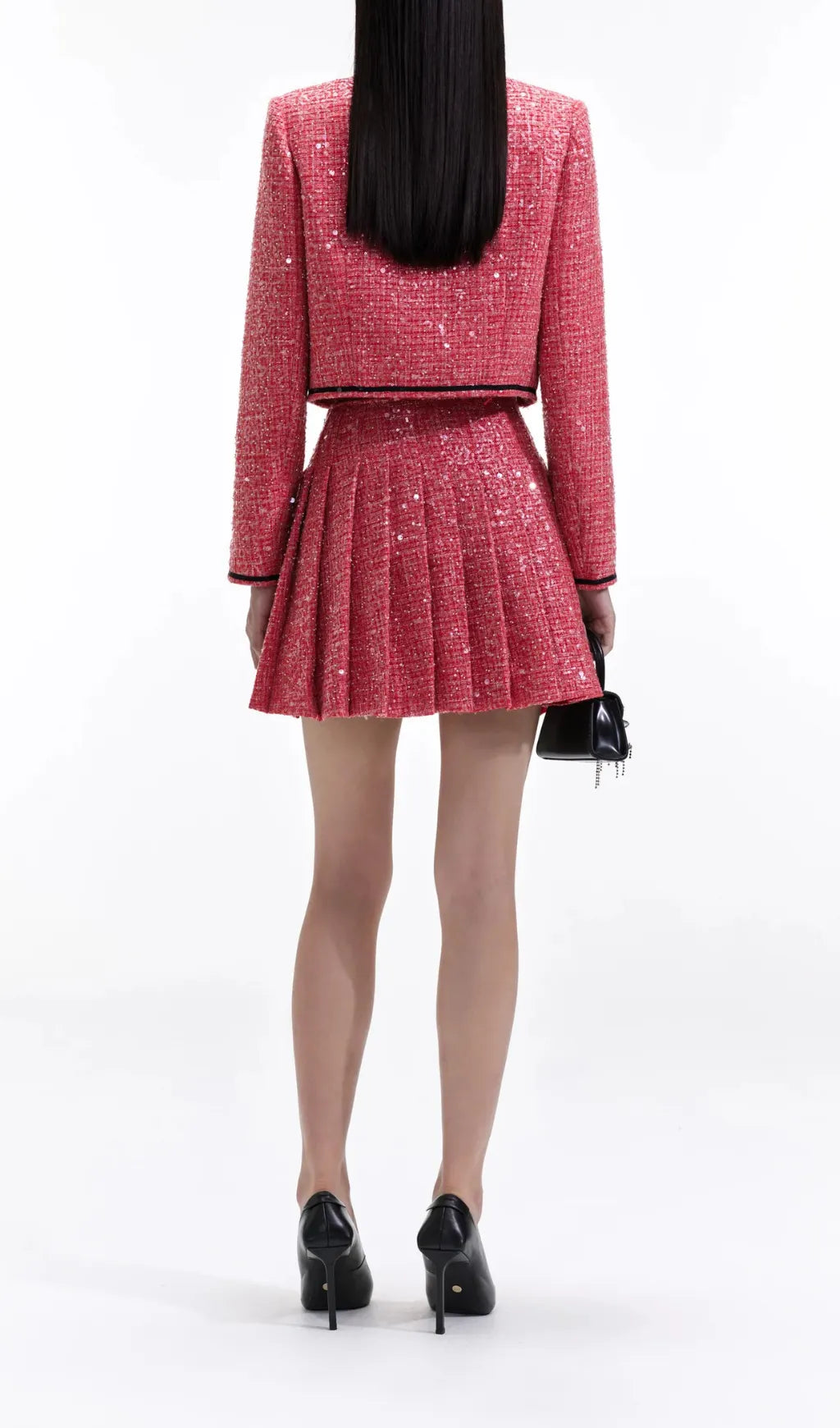 Red Boucle Jacket Flowering Girl