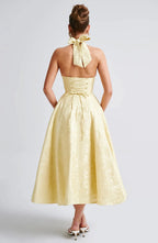 Effie Midi Dress - Lemon Flowering Girl