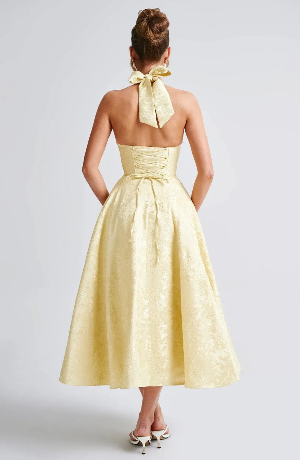 Effie Midi Dress - Lemon Flowering Girl