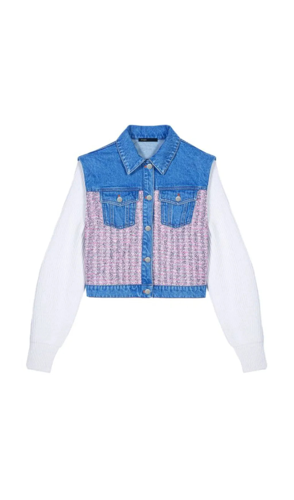 BATRI MIXED MEDIA DENIM JACKET Flowering Girl