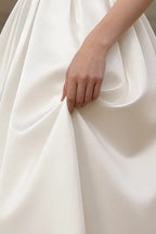 Minimalist Spaghetti Strap Midi Dress - Off-White Flowering Girl