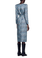 LISE LONG SLEEVE SILK MIDI DRESS Flowering Girl