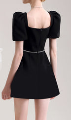 Cheick Black Bow Mini Dress Flowering Girl