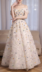 Amayah Flower Embellished Maxi Dress Flowering Girl