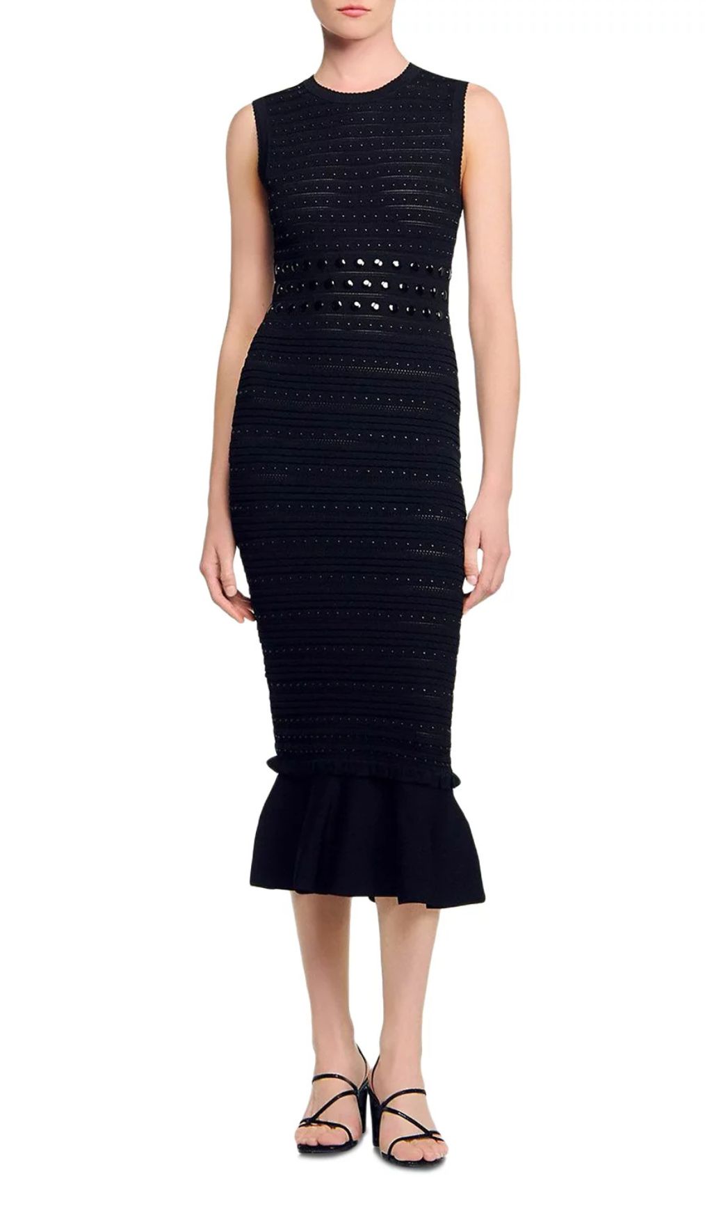 Studded Knit Midi Dress Flowering Girl