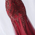 Choire Red Sequin Feather Maxi Dress Flowering Girl