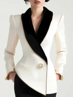Irregular Long Sleeves Slim Suit Jacket Flowering Girl