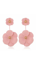 Bohemian Alloy Flower Long Earrings Flowering Girl