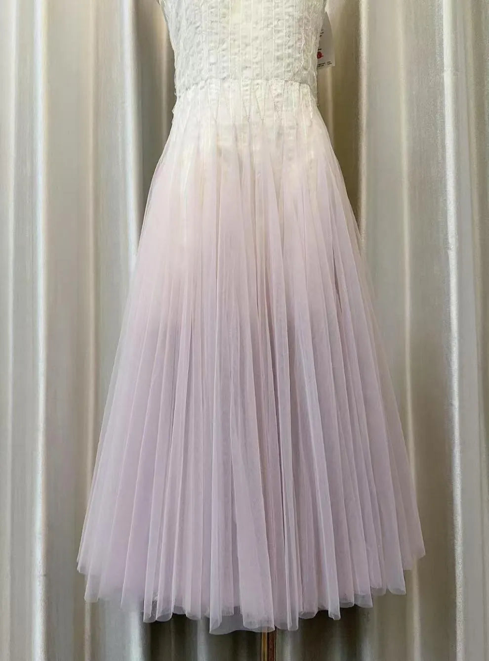 Gradient Tulle Midi Dress with Ruffle Straps Flowering Girl