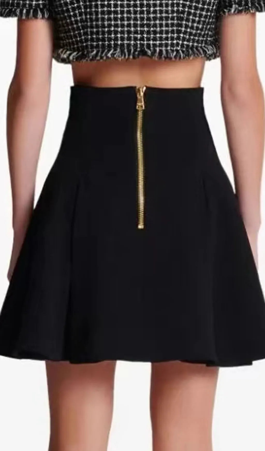 Hedda Black Button Mini Skirt Flowering Girl