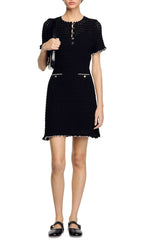 Short Knit Dress Flowering Girl