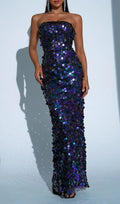 Fiene Strapless Sequin Maxi Dress Flowering Girl