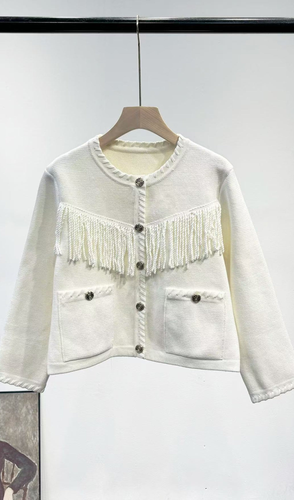 Fringed Cardigan Flowering Girl