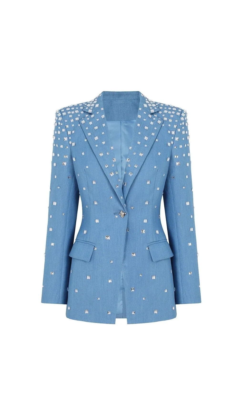 Kingsley Blue Diamante Blazer Flowering Girl