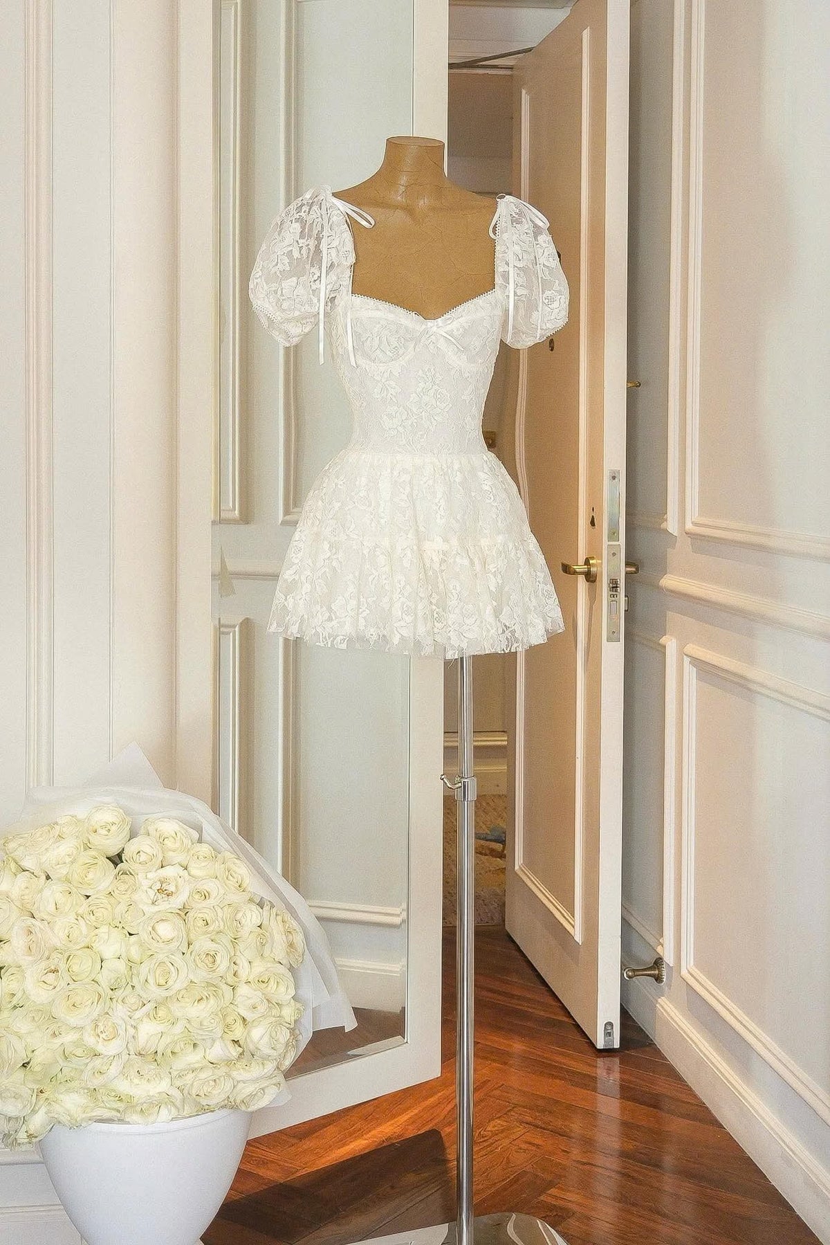 Lara Puff Lace Mini Dress Flowering Girl