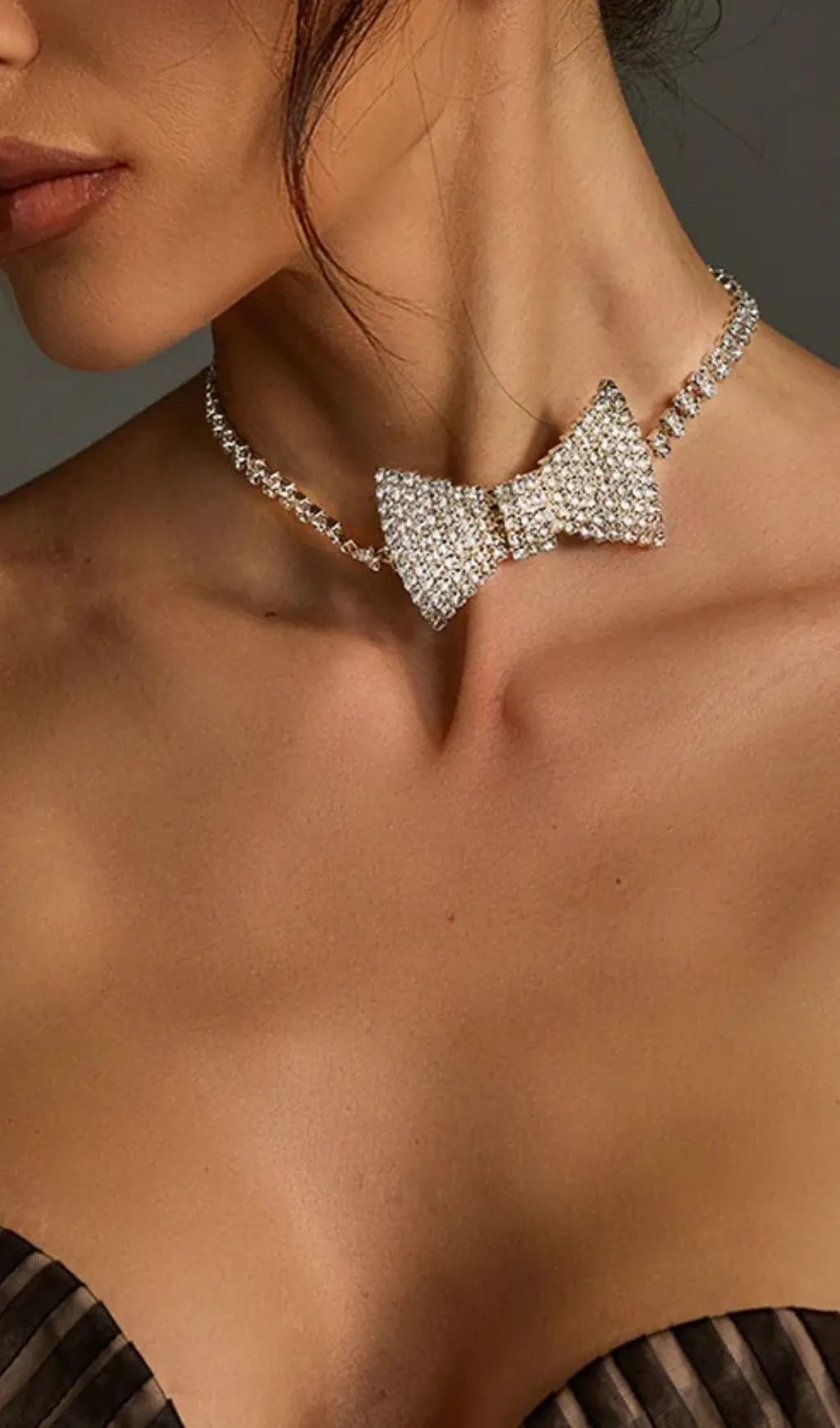 Melrose Bow Crystal Choker Flowering Girl