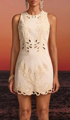 Delrix Sleeveless Cutout Mini Dress Flowering Girl