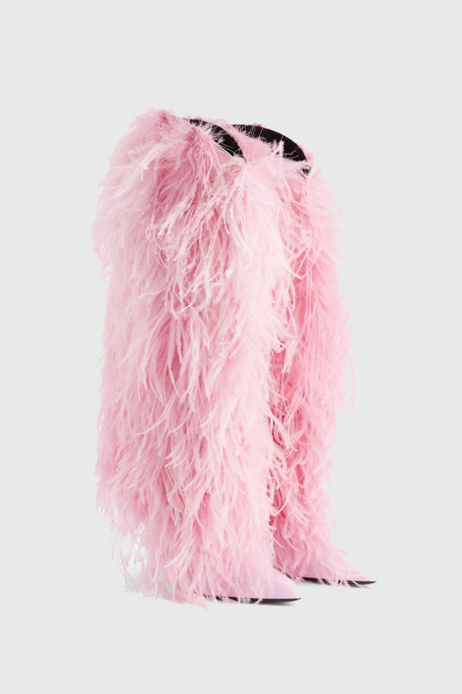 Danica Feather Knee-high Boots - Pink Flowering Girl