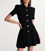 Kristin Black Knitted Mini Dress Flowering Girl
