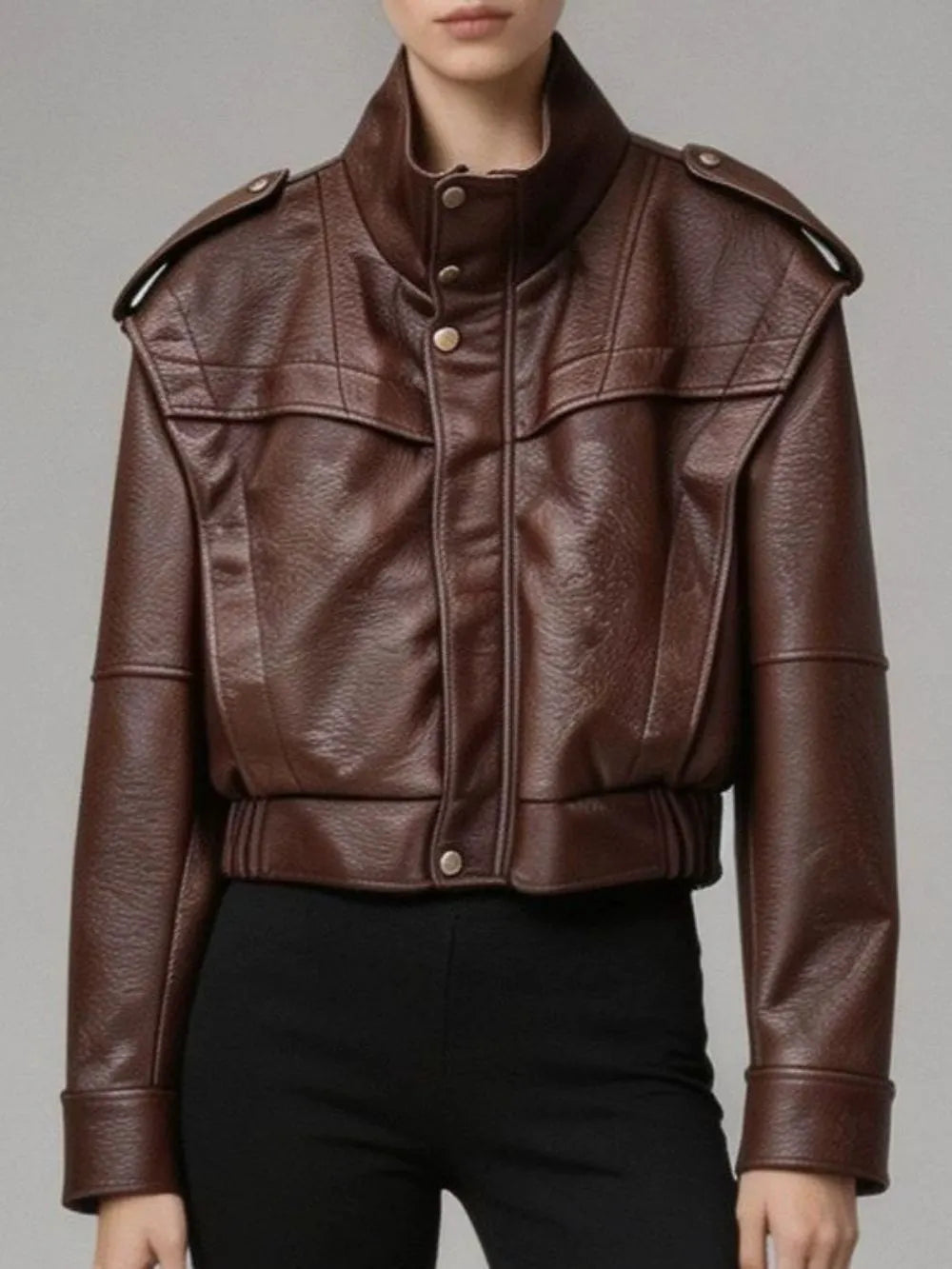 Malone Leather Jacket Flowering Girl