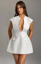 Suri Mini Dress - Ivory Flowering Girl