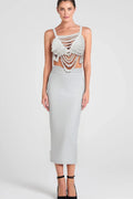 Pearl Embellished Bustier Top Flowering Girl