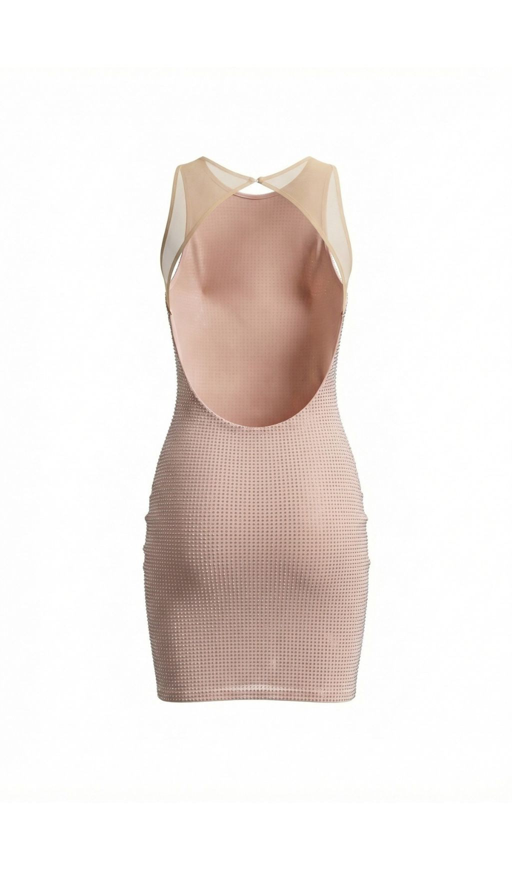 Jaysha Rhinestone Backless Mini Dress Flowering Girl