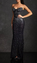 Janny Strapless Diamond Maxi Dress Flowering Girl