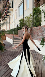 Brynna Black White Patchwork Maxi Dress Flowering Girl