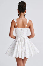 Antonella Mini Dress - Multi Floral Print Flowering Girl