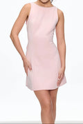 Bernice Pearl Bow Backless Mini Dress In Pink Flowering Girl