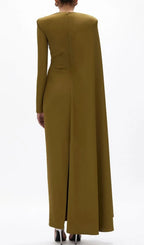 Haley Green Long Sleeve Maxi Dress Flowering Girl