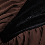 Velvet Mesh Patchwork Maxi Dress In Black Flowering Girl