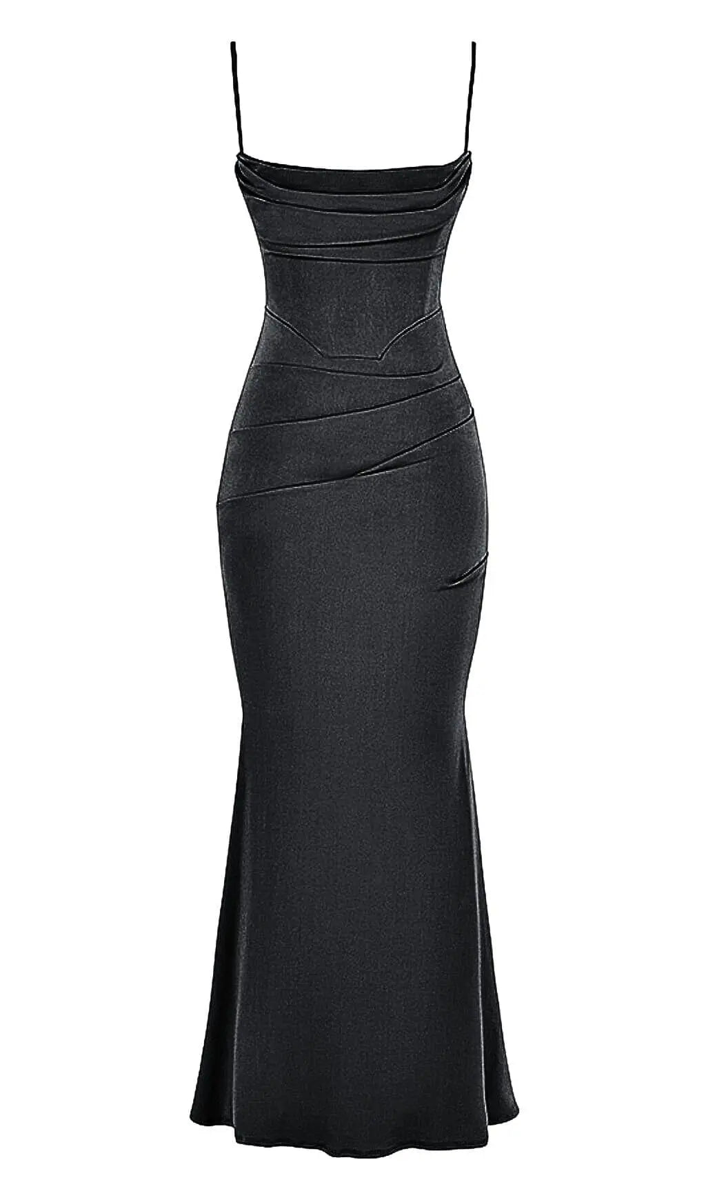 Milena Black Corset Maxi Dress Flowering Girl