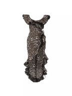 Ike Off Shoulder Leopard Print Dress Flowering Girl
