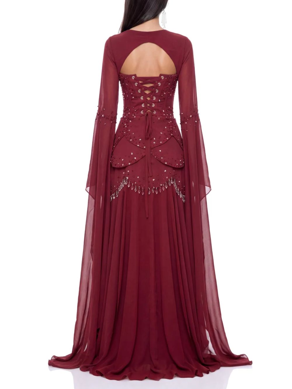 Soreq Cape Crystal Maxi Dress Flowering Girl