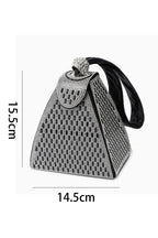 Rhinestone-embellished Pyramid Handbag Flowering Girl