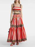 Mandelina Printed Two-Piece Set Flowering Girl