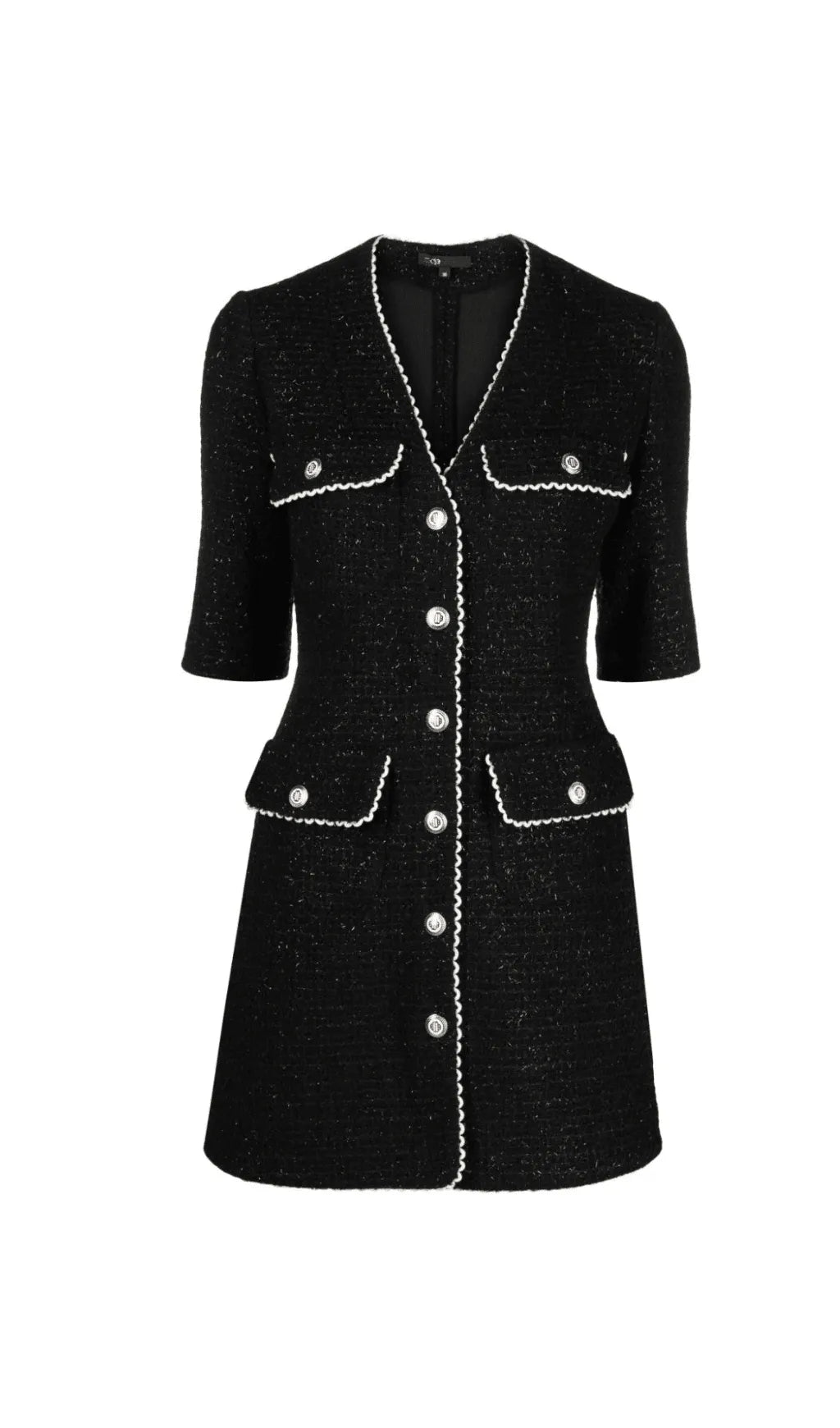 POCKET-EMBELLISHED COTTON-BLEND MINI DRESS Flowering Girl