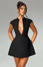 Suri Mini Dress - Black Flowering Girl